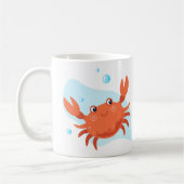 Leuke krab. Onderwaterwereld. Oceaanleven Koffiemok (Links)