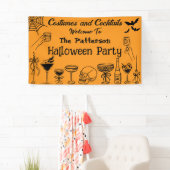 Leuke Krabbels Halloween Cocktailparty Welkom Spandoek (Insitu)