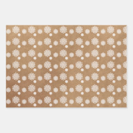 Leuke Kraft sneeuwvlok kerstjingle helemaal Inpakpapier Vel