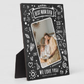 Leuke krijtbord doedel foto beste mama ooit fotoplaat (Zijkant)