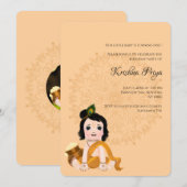 Leuke Krishna kaart voor verjaardag - Krishna kuns (Voorkant / Achterkant)