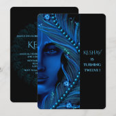 Leuke Krishna kaart voor verjaardag - Krishna kuns (Voorkant / Achterkant)