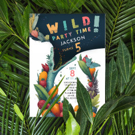 Leuke Krokodil Alligator Dino Tropische Wild Party Kaart