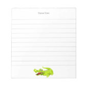 Leuke Krokodil op witte voering Notitieblok (Voorkant)