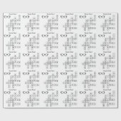 Leuke kruiswoordpuzzel, brillen zwart en wit cadeaupapier (Vlak)