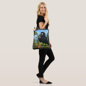 Leuke Kunstenaar Kraai Schildert Landschapskunst Tote Bag (Op model)