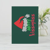 Leuke Kus-op-mijn- kont Grappige Kerstkaart (Staand voorkant)