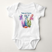 Leuke kwal, baby walvis & octopus romper (Voorkant)