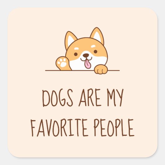 Leuke Lab Retriever Hond kijken boven Quote Vierkante Sticker (Voorkant)