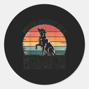 Leuke Labrador Drama Hond Hondenliefhebber Ouder M Ronde Sticker