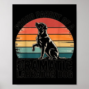 Leuke Labrador Drama Hond Huisdier Liefhebber Oude Poster