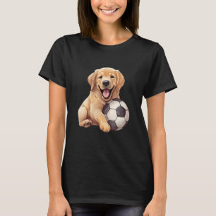 Leuke Labrador Retriever Dog met een Voetbal Foo T-shirt