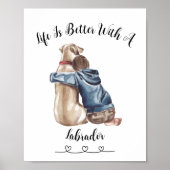 Leuke Labrador Wall Art Poster (Voorkant)