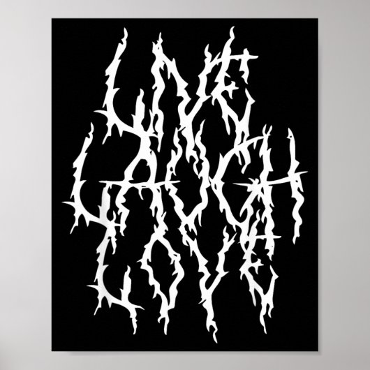 Leuke Lach Funny Love Zware Black Metal Parodie Poster (Voorkant)