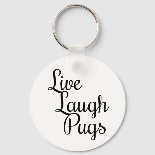 Leuke Lach Pugs  Sleutelhanger (Voorkant)