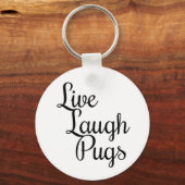 Leuke Lach Pugs  Sleutelhanger (Voorkant)