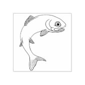 Leuke lachende forel vis rubberstempel (Afrduk)