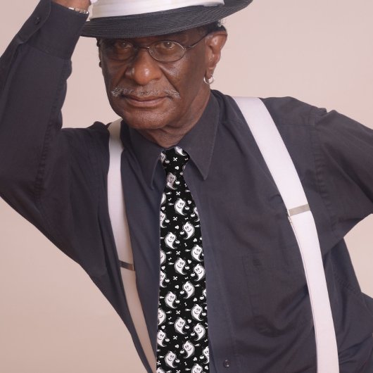 Leuke lachende geesten Halloween zwart Stropdas