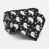Leuke lachende geesten Halloween zwart Stropdas (Opgerold)