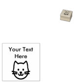 Leuke lachende katachtige kat rubberen stempels (Gestempeld)