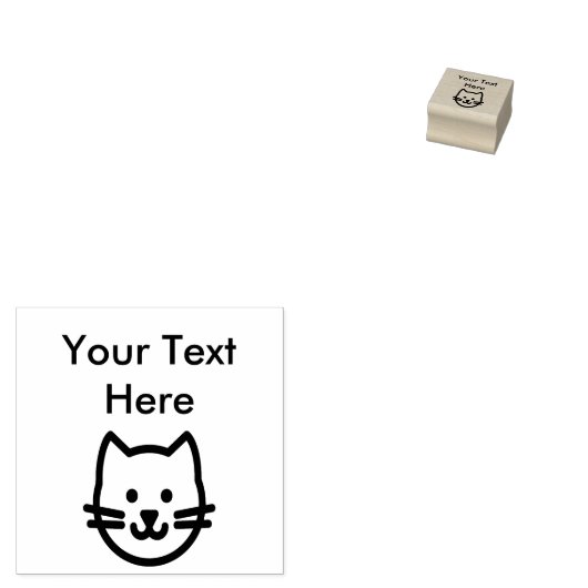 Leuke lachende katachtige kat rubberen stempels (Gestempeld)