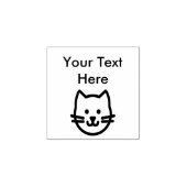 Leuke lachende katachtige kat rubberen stempels (Afrduk)