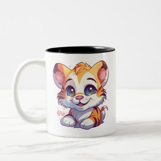 Leuke lachende luipaard Baby op een koffie Mok (Links)