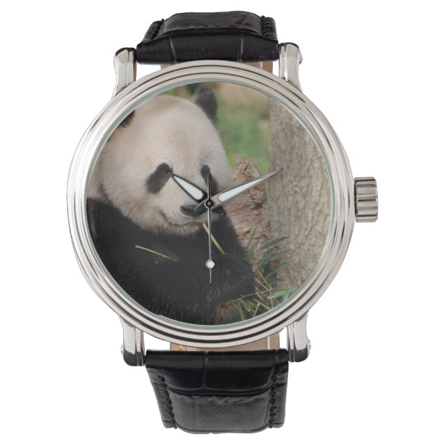 Leuke lachende panda horloge (Voorkant)