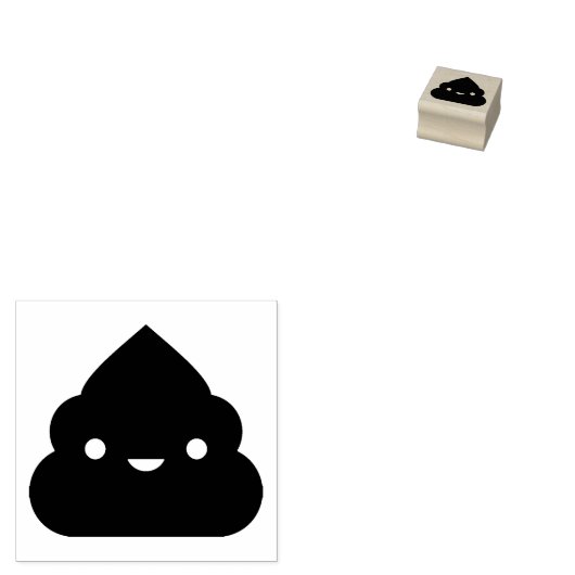 Leuke lachende poep rubberstempel (Gestempeld)