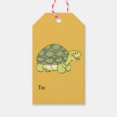 Leuke lachende schildpad cadeaulabel (Voorkant)