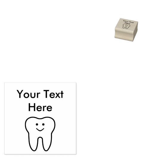 Leuke lachende tand Rubber stempels (Gestempeld)