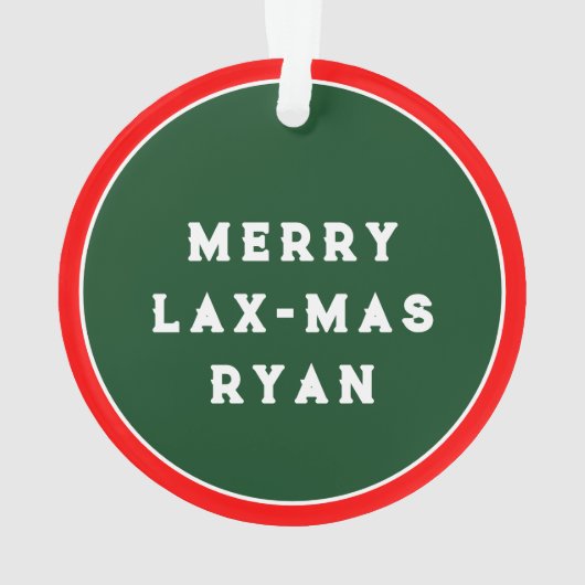 Leuke Lacrosse kerst Ornament (achterkant)