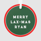 Leuke Lacrosse Kerstmis 2026 Ornament (achterkant)