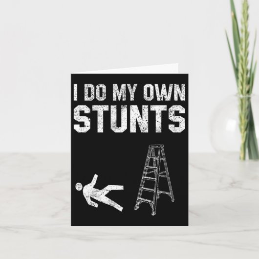 Leuke ladder Herfst geschenk gebroken bot hand kri Kaart (Voorkant)