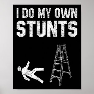 Leuke ladder Herfst geschenk gebroken bot hand kri Poster