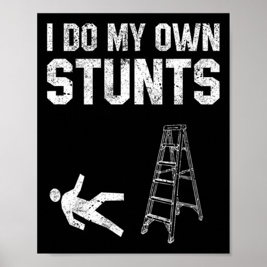 Leuke ladder Herfst geschenk gebroken bot hand kri Poster (Voorkant)