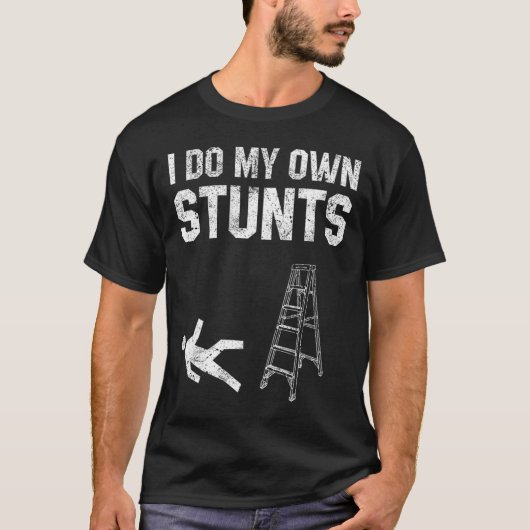 Leuke ladder Herfst geschenk gebroken bot hand kri T-shirt (Voorkant)