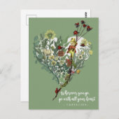 Leuke Lady Bug Inspirerend Avontuur Quote Afscheid Briefkaart (Voorkant / Achterkant)