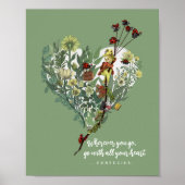 Leuke Lady Bug Leuk en inspirerend Avontuur Quote Poster (Voorkant)
