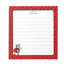 Leuke Lady Bug Lined Notitieblok