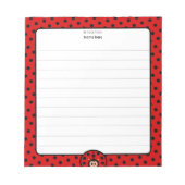 Leuke Lady Bug Lined Notitieblok (Voorkant)