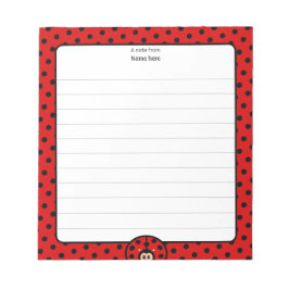 Leuke Lady Bug Lined Notitieblok
