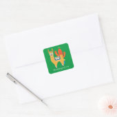 Leuke lama die aan je denkt vierkante sticker (Envelop)