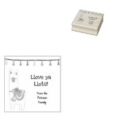 Leuke lama en kwastjes op maat ontwerp rubberstempel (Gestempeld)