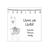 Leuke lama en kwastjes op maat ontwerp rubberstempel (Afrduk)