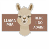 Leuke Lama Mia Sticker (Voorkant)