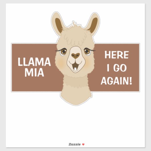 Leuke Lama Mia Sticker (Vel)