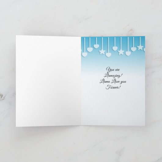 Leuke Lama's Grappige Valentijnsdag Kaart (Binnen)