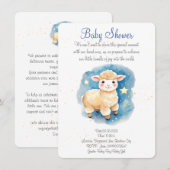 Leuke lams baby shower uitnodiging. Nieuw babyfees Save The Date (Voorkant / Achterkant)