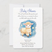 Leuke lams baby shower uitnodiging. Nieuw babyfees Save The Date (Voorkant)